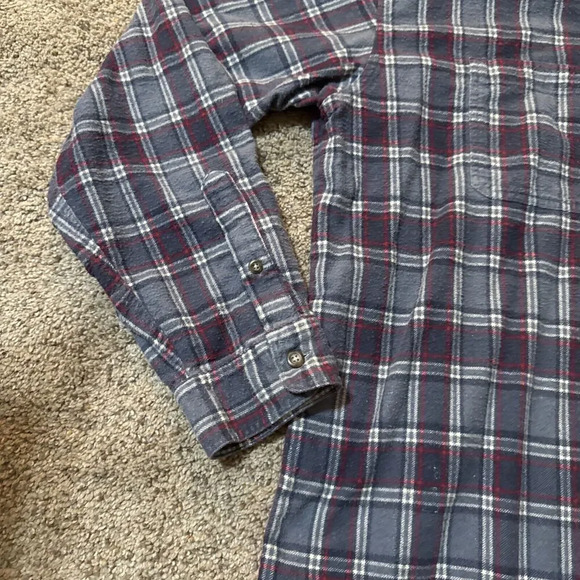 J Crew Flannel Mens Size XL 100% Cotton Premium Heavyweight Brushed Plaid Shirt‎ - Picture 2 of 9